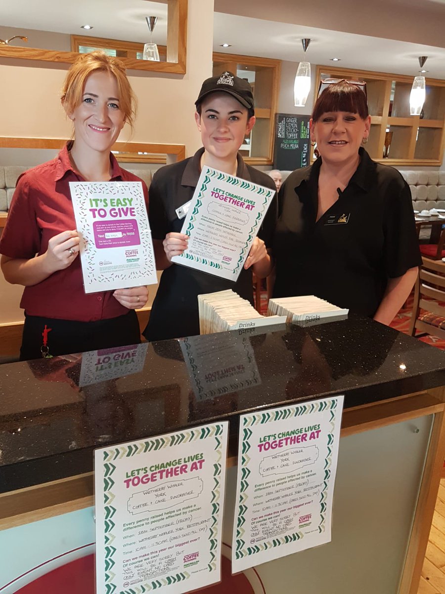 wetherbywhaler's tweet image. Don't forget about our coffee morning at our York branch tomorrow, in support of @macmillancoffee 😊