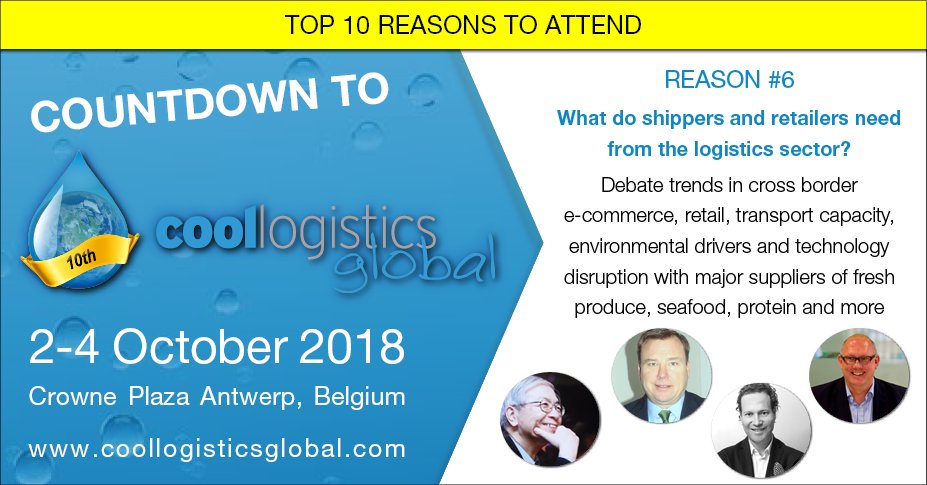 coollogistics's tweet photo. What do shippers and retailers need from the logistics sector? Debate trends in cross border e-commerce, retail, transport capacity, environmental drivers &amp; technology disruption with major suppliers of fresh produce, seafood, protein and more at #coolglobal next week https://t.co/6dbGDvIsxj