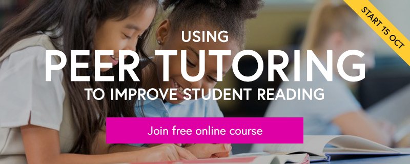 Sign up to a free #MOOC on the use of Peer Tutoring to Improve Student Reading. Course starts 15 October, 2018. Enrol now at bit.ly/2Gje02E #FLpeertutoring. Please RT @CESI_QUB @PeerTutoring @CCEA_info @QUBEngagement @CLIUpdates @childliteracy @InspirePrimary @QUBelfast