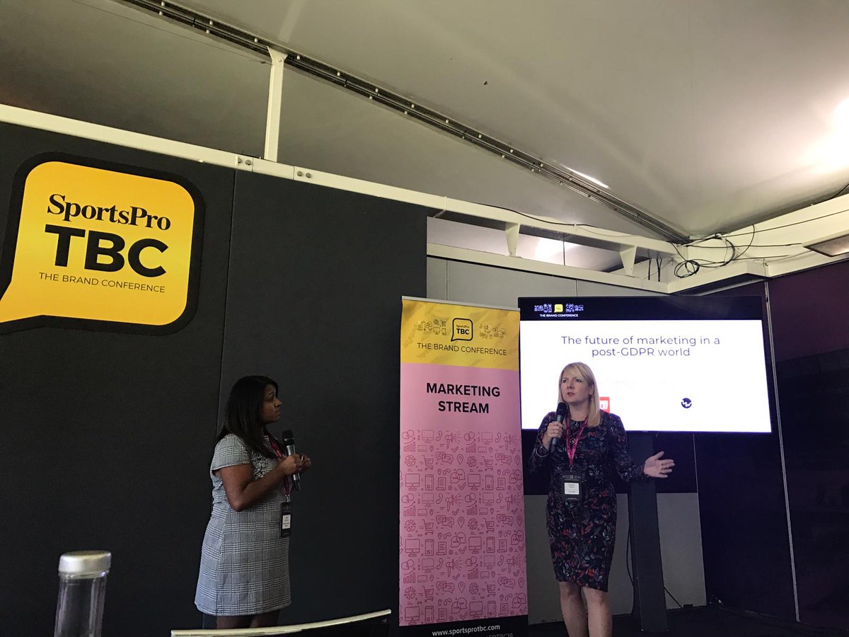 LiveWireSport's tweet photo. The landscape is changing in a big way... 

Our very own @Millytweeting discusses the future of marketing in a post-GDPR world at #SPTBC18 with Catherine Cottrell of Comic Relief https://t.co/fBKnnRpU7V