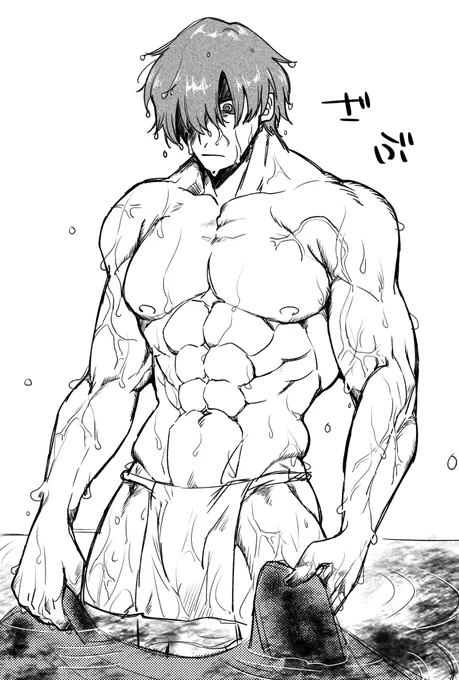鬼武蔵くんの髪の長さなら下ろしたとき随分印象変わりそうだなと思って出来心でつい 