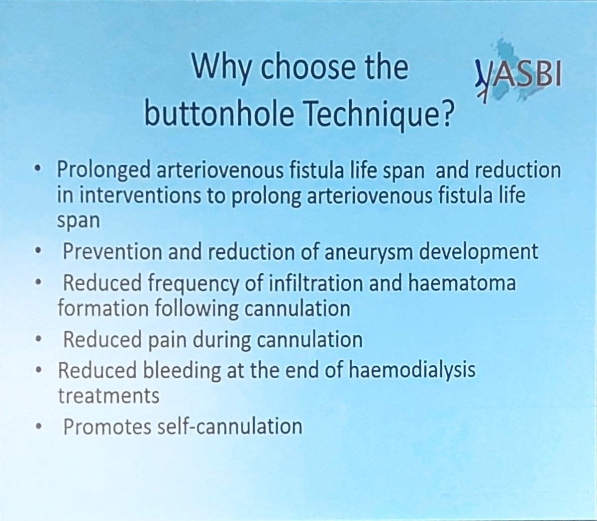 renalpages's tweet photo. The pros of #buttonholing and it’s cons #VASBI2018 https://t.co/BF4aNdGv2o