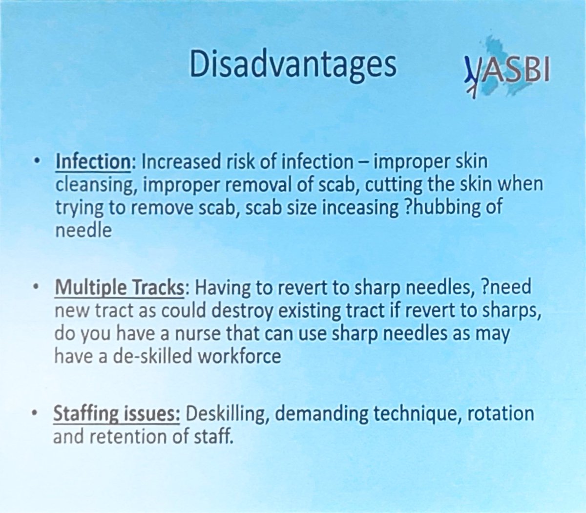 renalpages's tweet photo. The pros of #buttonholing and it’s cons #VASBI2018 https://t.co/BF4aNdGv2o