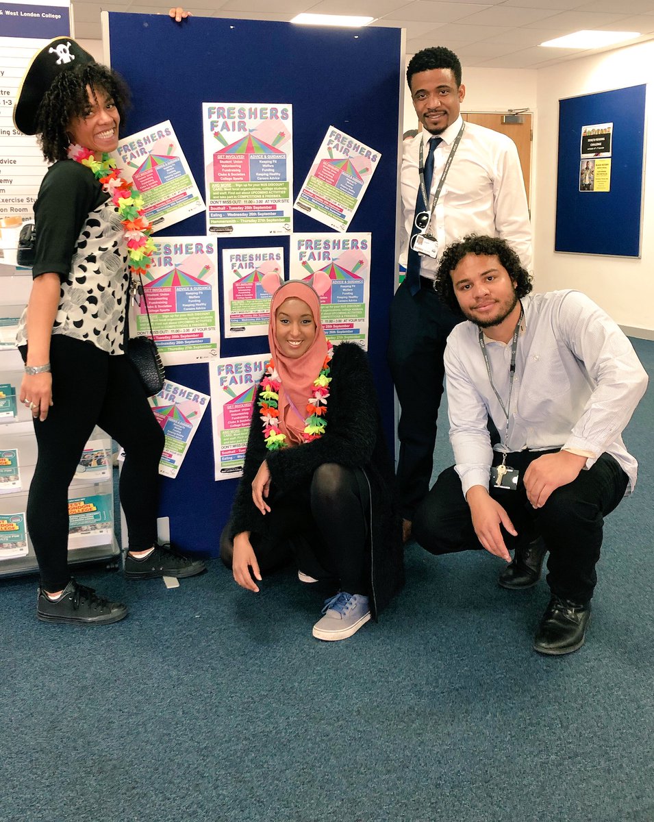 westlondoncol's tweet image. Big shout out to @westlondoncol Student Services Team and to everyone participating at Freshers Fair 2018! @WestwaySports @NCSYES @WorkZoneOnline @HealthwatchCWL @NHyouthcentre @RoeOutreach @ldnbycycle @thisiswestside @ReggaeAerobics @DAWS_London #freshers2018