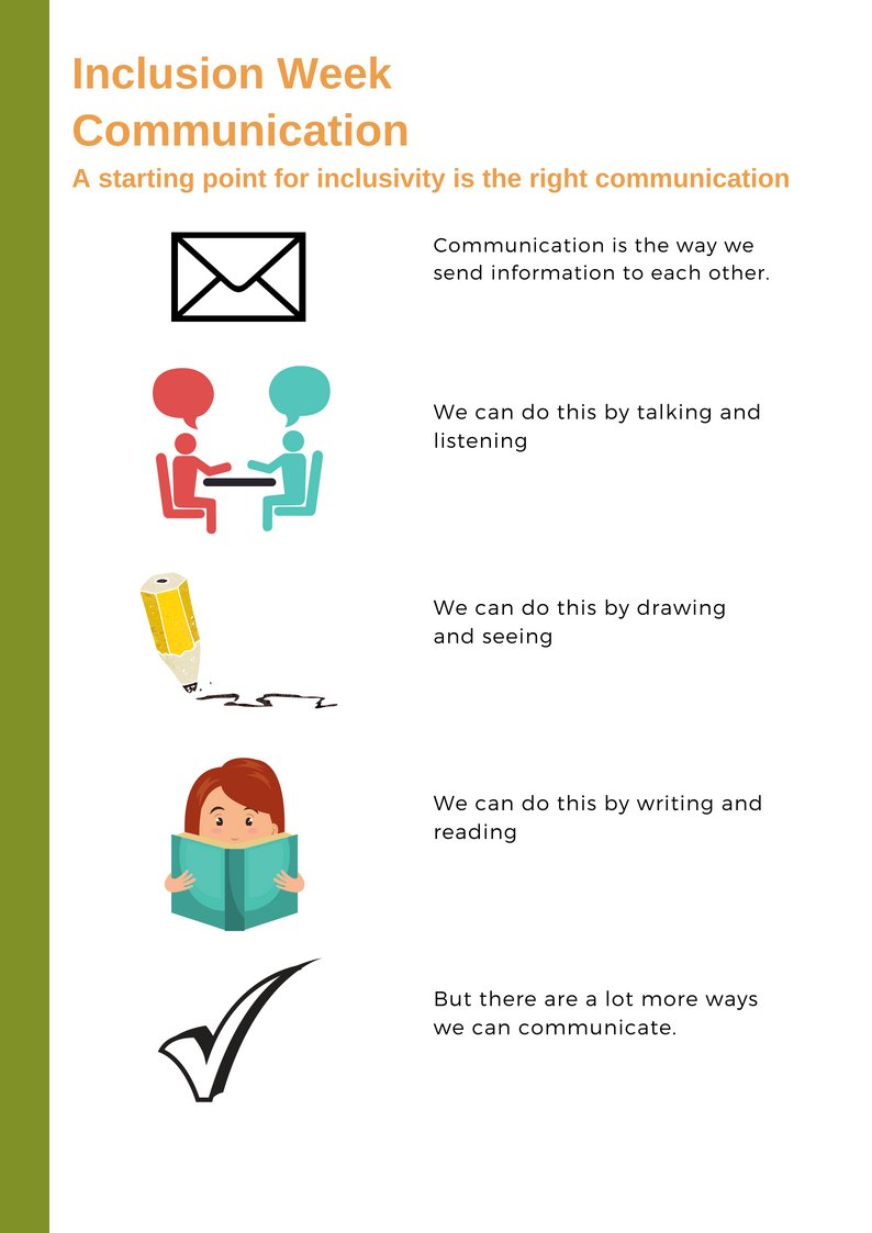 We've uploaded Thursday's Inclusion Week Article - all about communication and in EasyRead Format so everyone can access it.
For any of the others in Easy Read please let us know!
Check it out: orchardvaletrust.org.uk #NIW2018