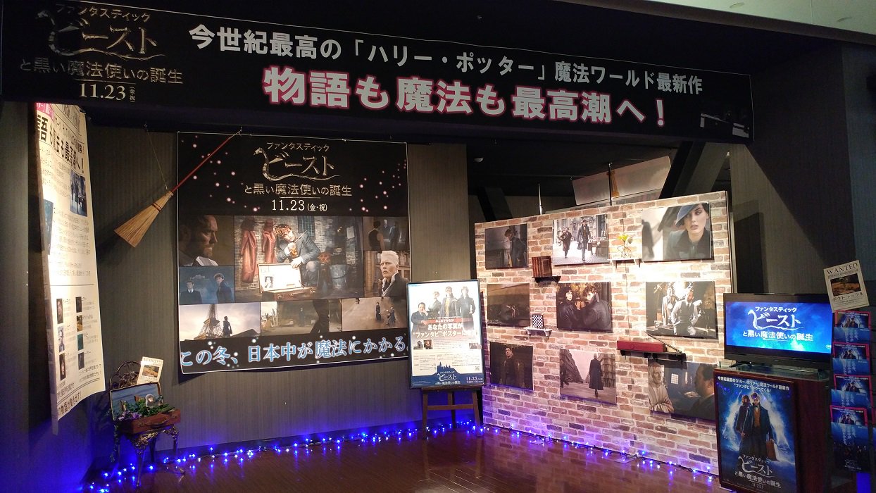 ｔ ジョイ長岡 作品情報 ハリー ポッター 魔法ワールド最新作 11 23 金 公開 ファンタスティック ビーストと黒い魔法使いの誕生 T ジョイ長岡ロビーにて ファンタビ コーナー展開中 ニュートのトランクから魔法動物が飛び出した
