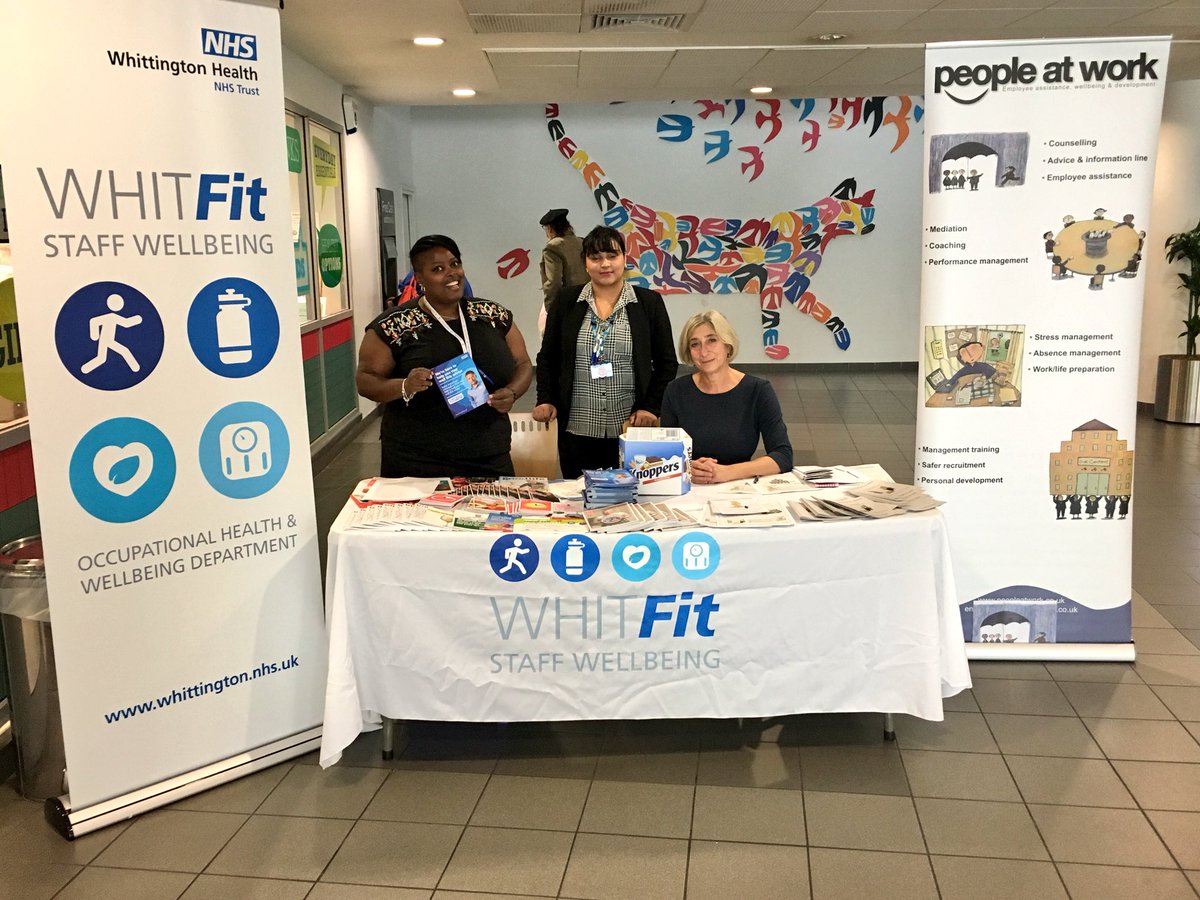 WhitHealth's tweet photo. Come and meet our #WhitFit Occupational Health Team and our partners People at Work, letting staff know more about how we support their physical and mental health and wellbeing and the emotional and practical advice we offer to colleagues. https://t.co/nKK1Sc8PYZ
