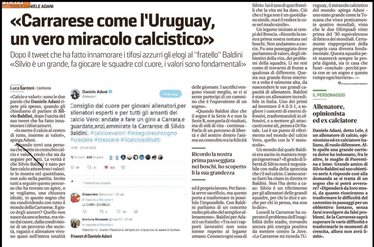 leleadani's tweet photo. Per chi sa sognare,Carrara e Montevideo non sono così distanti. Grazie a Luca Santoni del @iltirreno https://t.co/NUBbhABvRZ