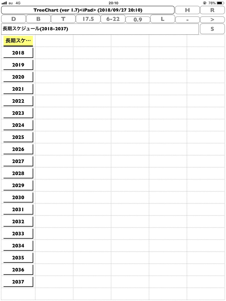 TreeChart_help's tweet image. #TreeChart 長期スケジュール テンプレート例