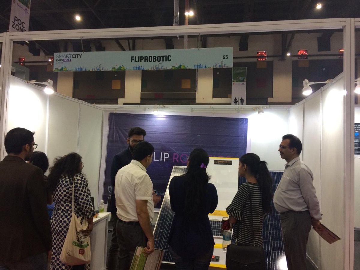 StTnL's tweet photo. Great to see @FlipRobotics one of our incubated startup participating at #SmartCity Expo India, Jaipur 2018, a platform showcasing the solutions and innovations which will alter the future of #SmartCities! https://t.co/luhQXp3EfP