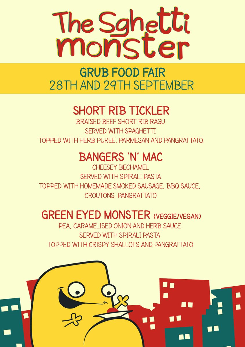 We'll be at the FINAL weekend at #GRUBFOODFAIRS summer home before it moves back into the cosy Fairfield Social Club <a href="/FSCMCR/">Fairfield Social Club</a>. Come join us in the greatest beer garden EVER on Friday and Saturday. #streetfood #manchester #craftbeer #pasta