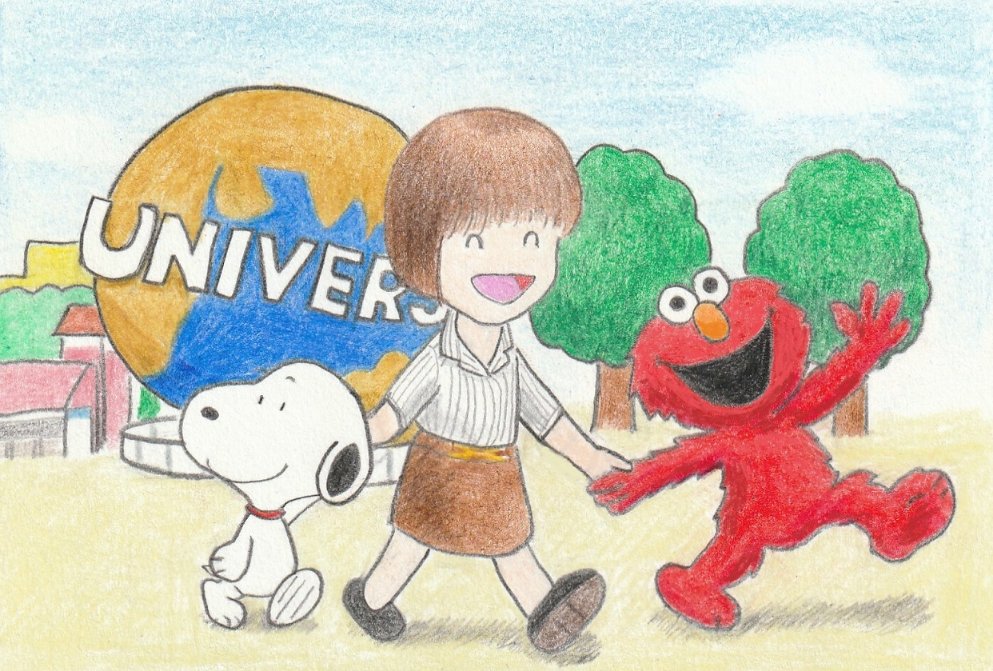 Sima ユニバで遊ぶ イラスト スヌーピー エルモ Usj Illustration Snoopy T Co Dvnixsj762 Twitter