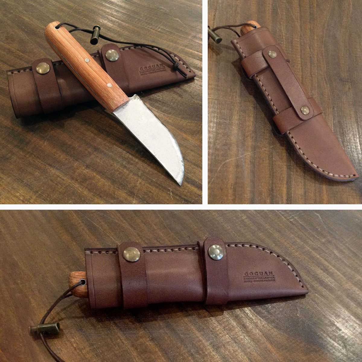 cocuan's tweet photo. Last week Sergi came to my workshop with a little knife that a friend had made for him and wanted a sheath to carry it. Sure he will take care of both, the knife and the case. Love doing this emotional works.
#leatherwork #sheath #knife #cocuan #ripoll #girona #easternpyrenees https://t.co/c0ClrIpW1q