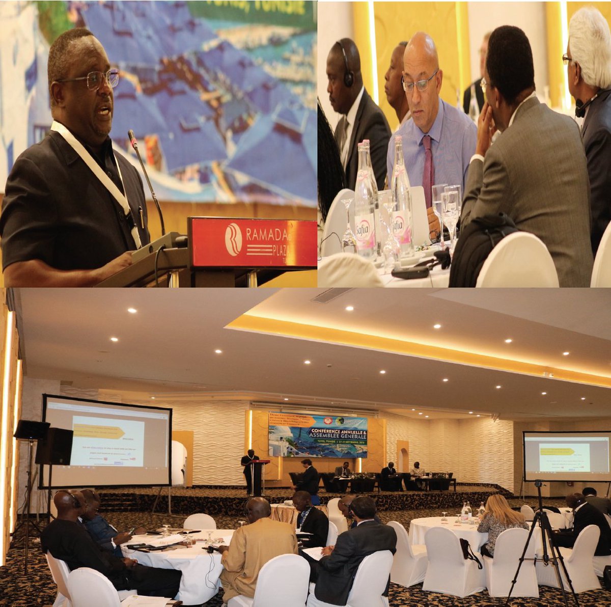 LawyersofAfrica's tweet photo. #PALU2018 The Annual Conference commenced earlier this morning in Tunis-the North of Africa with a series of sections running concurrently. Here in the Council meeting has the president of the union Mr. Elijah Chola BANDA, SC (Zambia) addressing delegates.#lawyersofafrica https://t.co/3UIfMPXXjX