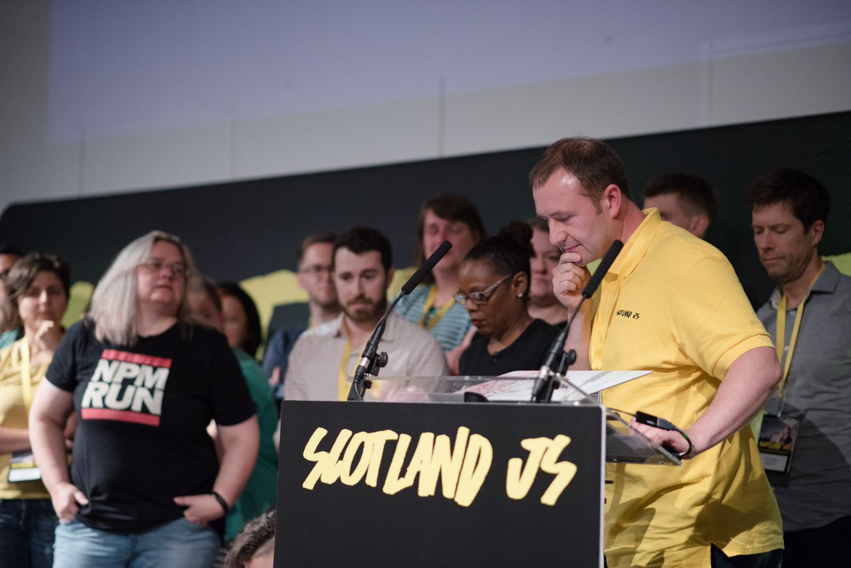 ScotlandJS's tweet photo. #scotlandjs2018 time for -that- announcement, that the 2018 edition was the final @ScotlandJS &amp; @ScotlandCSS. https://t.co/2YtXGDLv6U