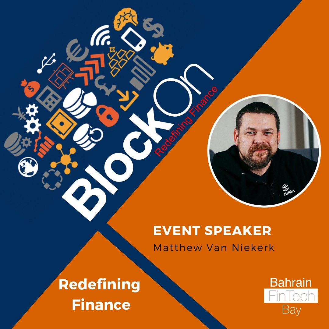 FinTechBay's tweet photo. Matthew Van Niekerk, Co-founder and CEO of @settlemintcom will be joining us as a speaker in our highly anticipated @BlockOnConf.
To register, head over to the link below.
https://t.co/L43dcFSkYk
#FinTech #BahrainFinTechBay #Bahrain #BlockOnConf #BlockOn #FintasticBahrain https://t.co/l4pz9SYdhK