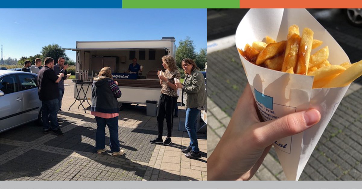 Vandaag vieren we ons grote NPS succes en trakteren we alle medewerkers op een patatje 🍟