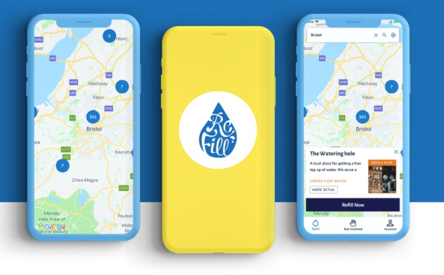 Refill's tweet image. Did you the @refill scheme isn't just in the UK - it's going global and you can now find your fill of free tap water from #Iceland to #Australia! 🌍💧🙌#BeatPlasticPollution #WorldTourismDay #RefillRevolution