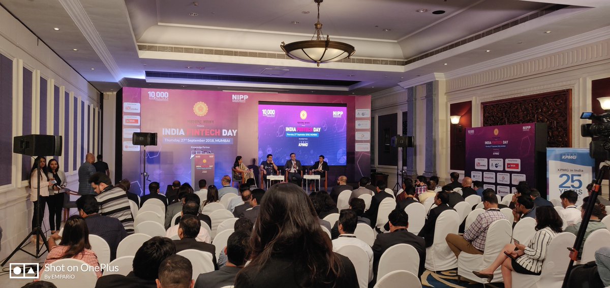 haptik's tweet photo. Well, that’s a wrap! We had fun answering questions like the technology we use, multilingual support capabilities, and what makes us different from other Chatbot companies at our kiosk today at #IndiaFintechDay2018
#IFD2018 @nasscom @NASSCOMStartUps #FinTech https://t.co/PYXMgNUGbi