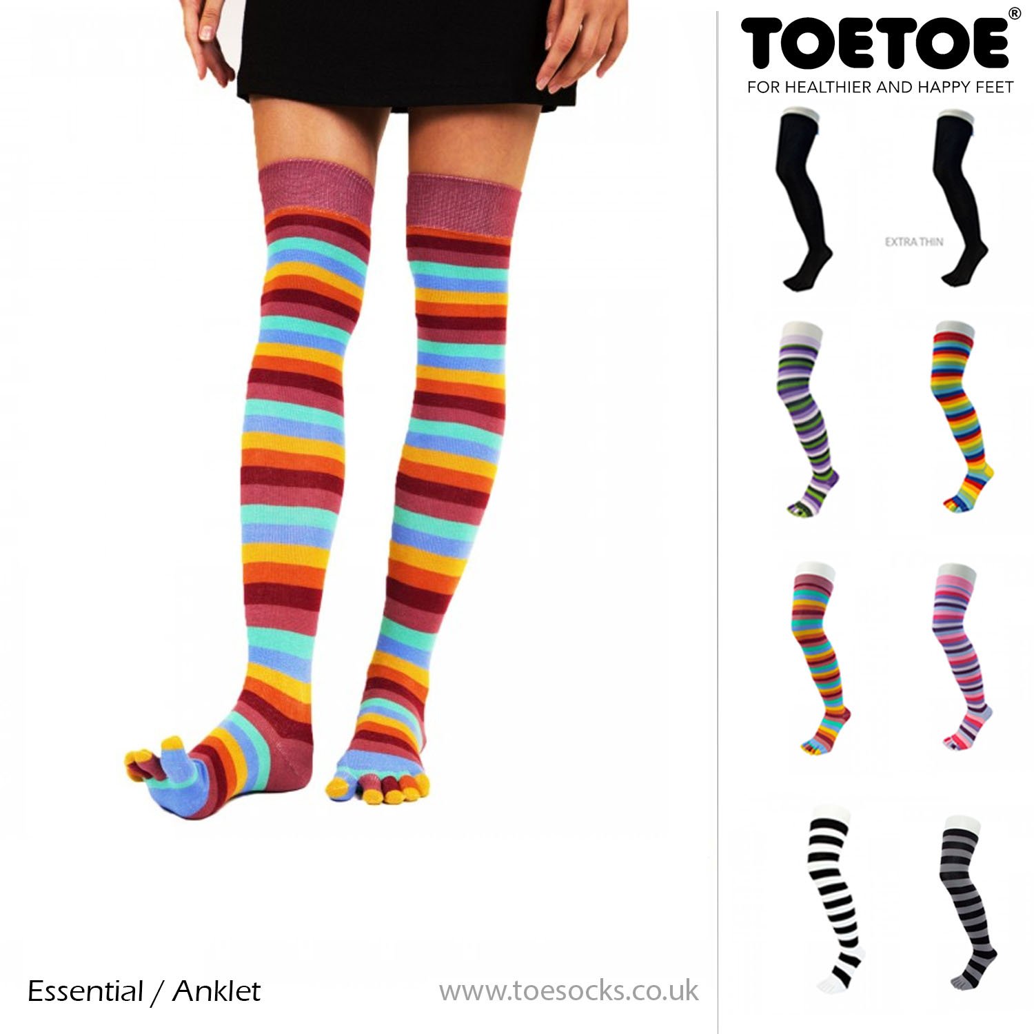 TOETOE® Socks on X: Check out our over-knee #toe #socks    / X