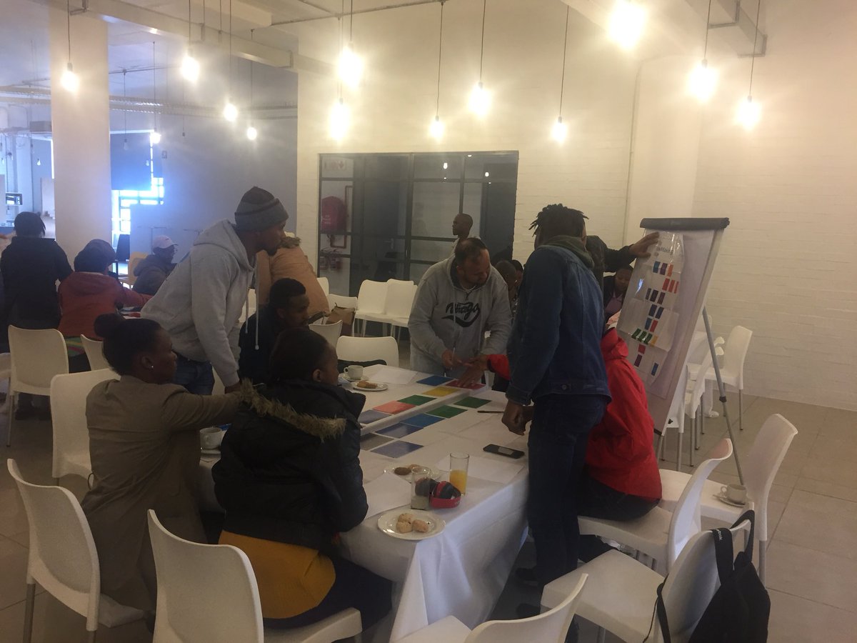 michelle_matt's tweet photo. Coming up with ideas to make tech more accessible for township entrepreneurs, with the IdeaMaker Kit, at CapaCiTi campus. #YourDigitalFuture https://t.co/uiFA8khvs9