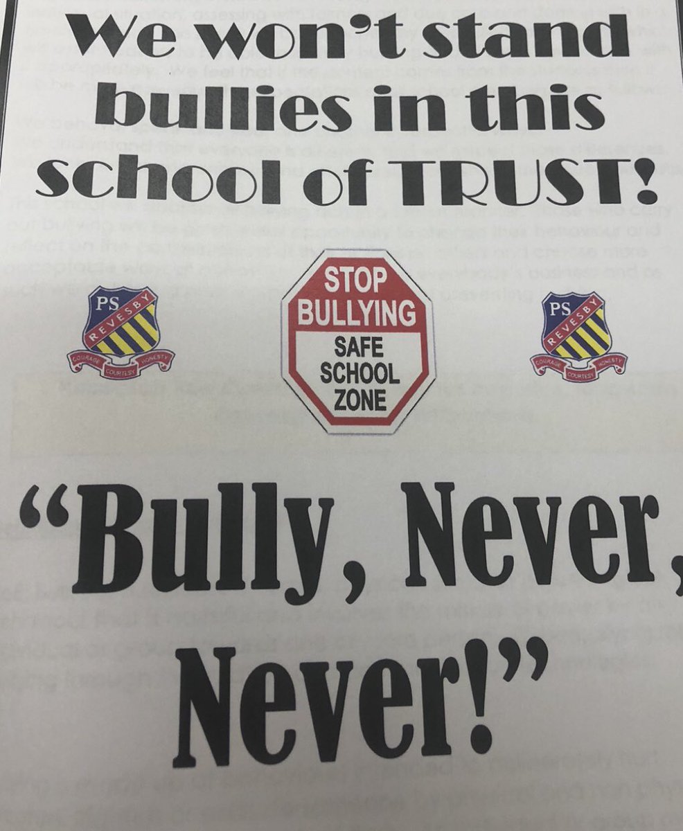 Narelle Nies (@narellenies1) on Twitter photo We won’t stand bullies in the school of trust <a href="/RevesbyPS/">RevesbyPS</a>. Looking forward to our Anti-bullying Peer Support Program. @MrsLouiseTate <a href="/VJegers/">Vanessa Jegers</a> @jangreen31 <a href="/NyreeCameron1/">Nyree Cameron</a> <a href="/Janet_Phillips1/">JanetPhillips</a> <a href="/siaradic/">sia.radic</a> <a href="/xtina87_1/">Christina George</a> <a href="/stephaniebova/">Stephanie Bova</a> We won’t stand bullies in the school of trust <a href="/RevesbyPS/">RevesbyPS</a>. Looking forward to our Anti-bullying Peer Support Program. @MrsLouiseTate <a href="/VJegers/">Vanessa Jegers</a> @jangreen31 <a href="/NyreeCameron1/">Nyree Cameron</a> <a href="/Janet_Phillips1/">JanetPhillips</a> <a href="/siaradic/">sia.radic</a> <a href="/xtina87_1/">Christina George</a> <a href="/stephaniebova/">Stephanie Bova</a>