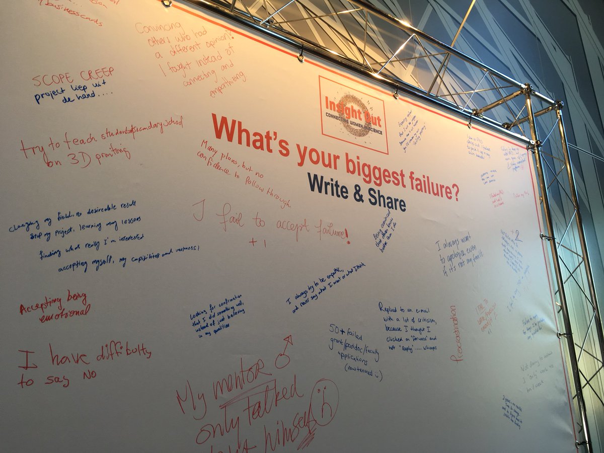 NWOCEW's tweet photo. Don’t we all fail every now and then?
What is your biggest failure? At #InsightOut18 we see failures as opportunities! What can your peers learn from you? #failurewall #insightout18 https://t.co/gPyKMAvrOS