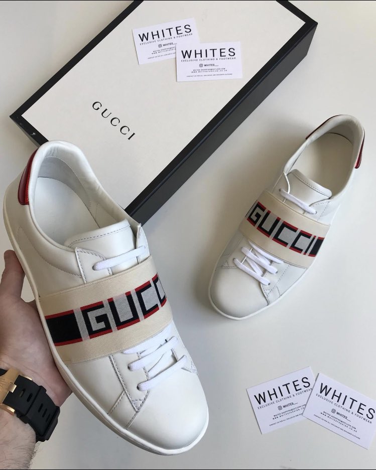 whites_uk's tweet photo. • Gucci Ace Elastic Sneakers •
• Size UK8 | EU42 • 
• £435.00 - (Below RRP) • https://t.co/tUeYNzeYdP
