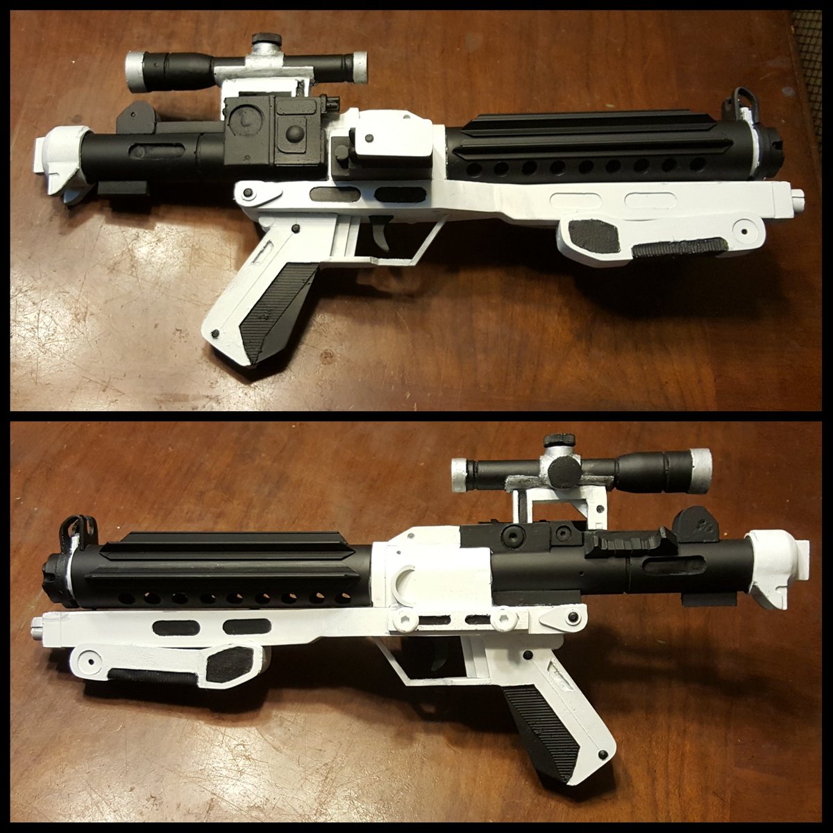 darthcleavage's tweet photo. I take on a few projects for charitable events every year and this F-11D was one such item. @diamondstateprops makes amazing pieces!
#starwars #thefirstorder #blaster #pewpewpew #firstordertrooper #f11d #resin #paint #prop #costume #cosplay #charity #giving https://t.co/j3R3wh4v27