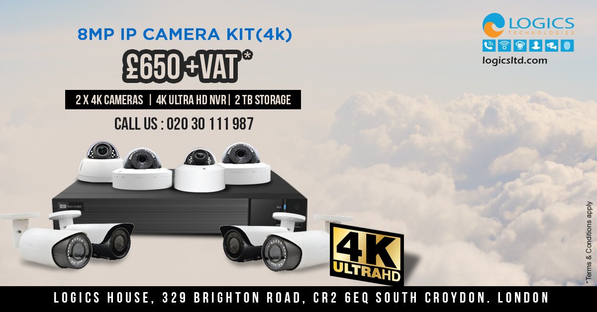 LogicsTechLtd's tweet image. 8 MP IP High definition and 4K recorder kit with 2 TB storage. Call us now - 02030111987
#CCTVCamera #4KUltraHD