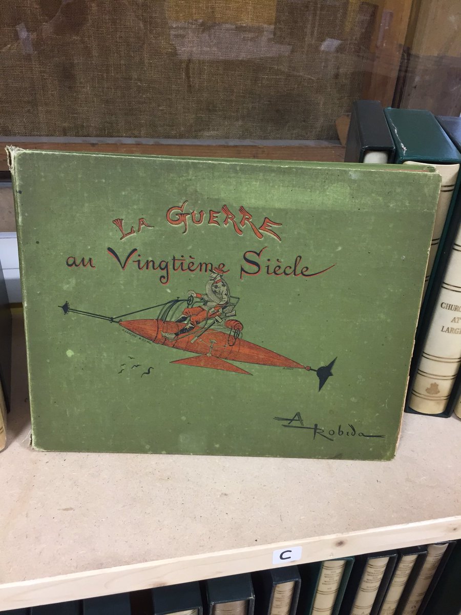 IlPonteLibri's tweet photo. Si trovano sempre delle belle sorprese tra le scatole di libri in #ViaPitteri chissà chi è il fortunato compratore di questo cartone #Robida #LaGuerreauVingtiemeSiecle ottima #asta questa mattina! https://t.co/Nnosh8Kf9u