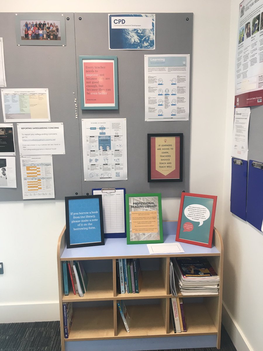 head_part's tweet photo. Great to see our new reflective practioner area in the staff room! @teacherhead https://t.co/pKh2F8fJ6s