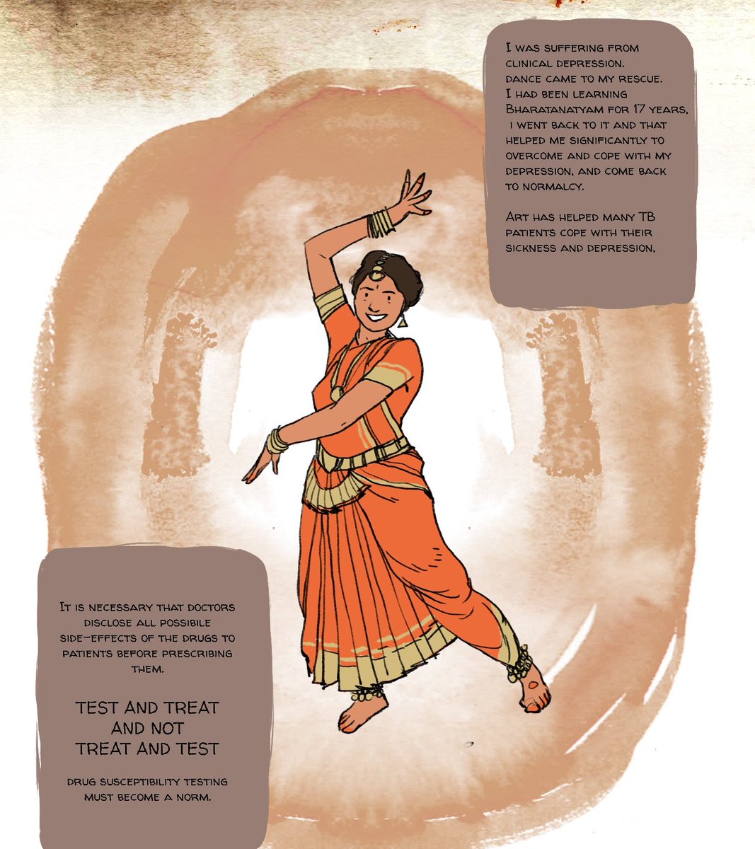 MSF_SouthAsia's tweet photo. We know you're still thinking about the incredible speech by @nandita_venky on her long journey to overcoming #tuberculosis . Re-live her moving speech and all the conversations that happened at #MSFsciSA 2018 through these beautiful illustrations. https://t.co/RplRgradpN https://t.co/gPfSZQhoZx