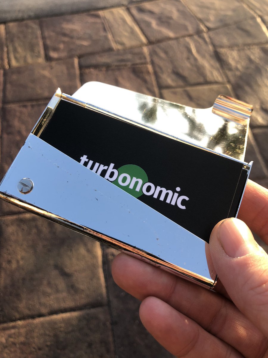 discoposse's tweet photo. Card holder had been to a lot of shows and a lot of meetings. Still thankful to @PaulPMeehan for this from way back at @TechFieldDay #VFD3 https://t.co/Sk7dqXJVbq