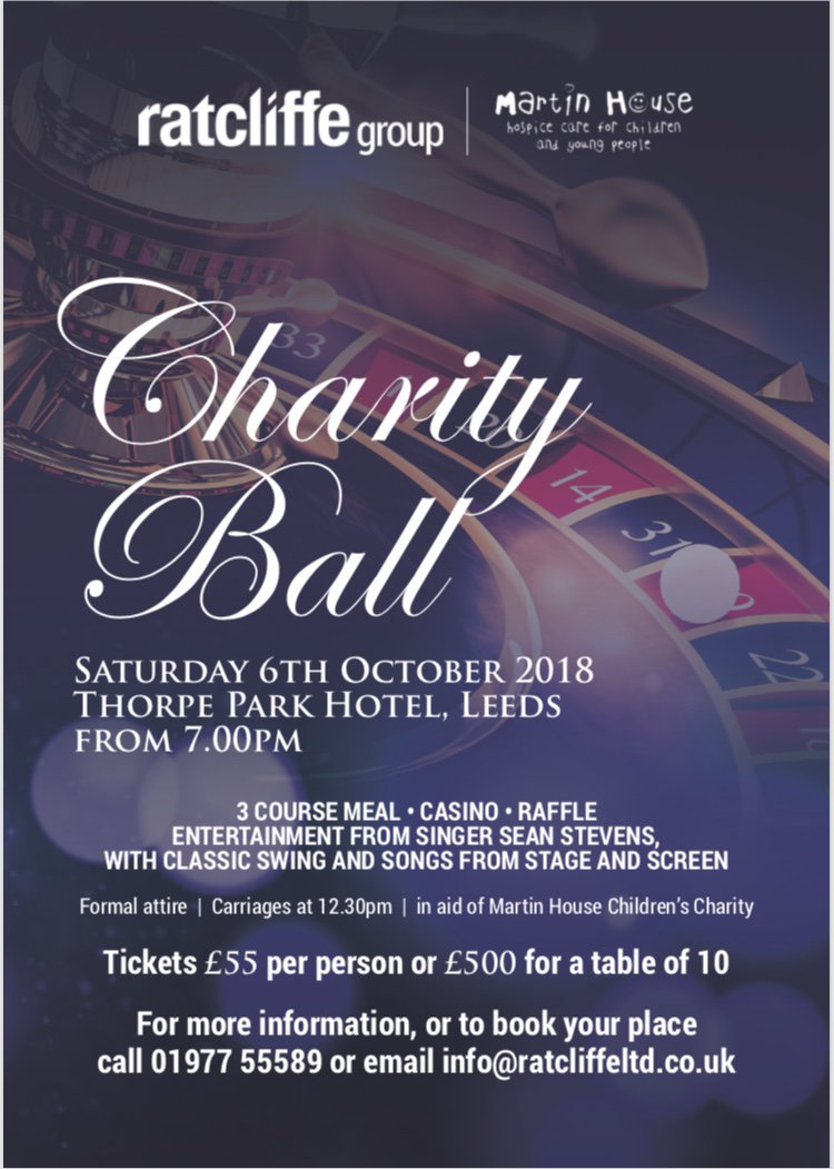 RatcliffeLtd's tweet photo. Just over a week to go and we cant wait @MartinHouseCH @singseanstevens @ThorpeParkHotel https://t.co/ThHZE23hhU