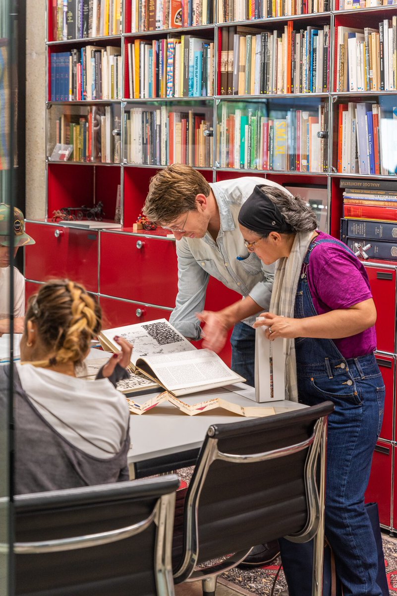 VT_AAD's tweet photo. M.Arch3 students spent some time exploring the “Lucy and Olivio Ferrari Archive” this past week. The archive holds more than 1,000 items donated by Faculty Emerita Lucy Ferrari and her late husband, architect and Alumni Distinguished Professor Emeritus Olivio Ferrari. https://t.co/SBG9x36ivW