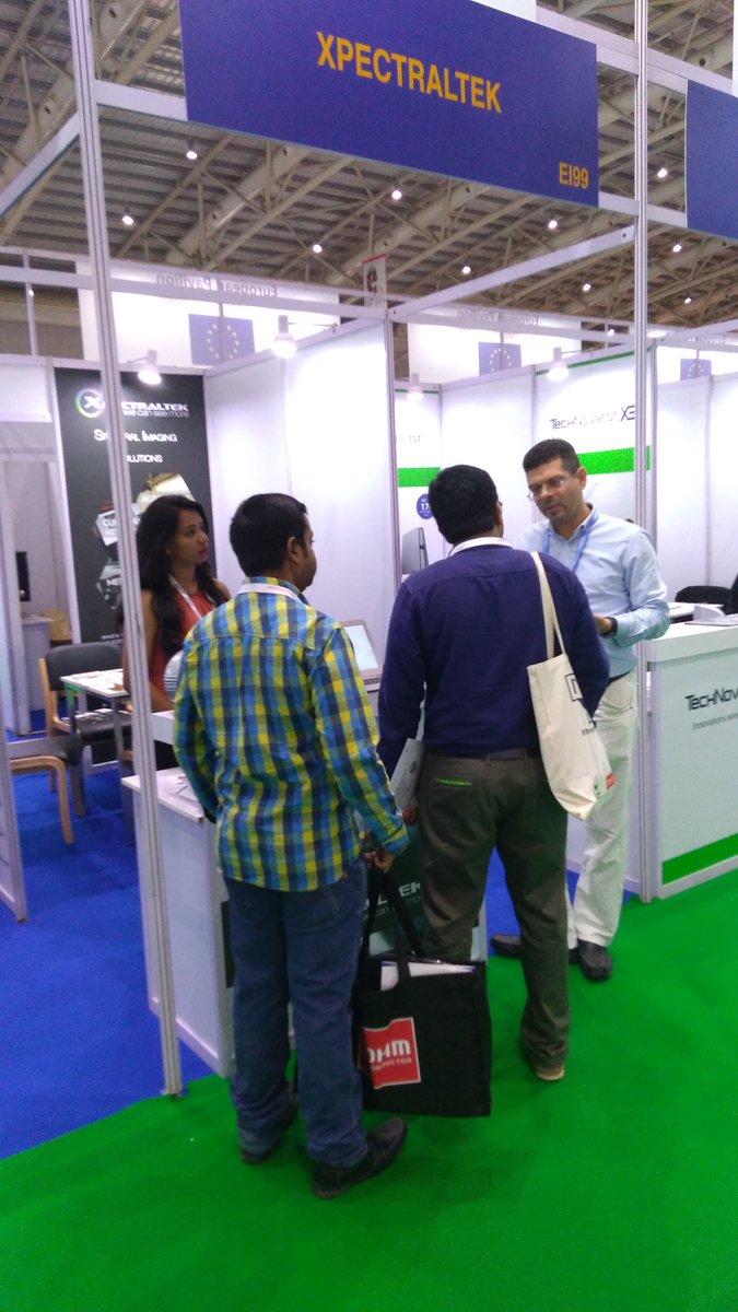We are still at electronica India and productronica India fair!
  Come and meet us at EI99 – Hall Number:4 :)
<a href="/ep_MMI/">electronica India</a> <a href="/H2020SME/">SME Instrument - EIC pilot</a> @H2020SME_OTF <a href="/EU_EASME/">EASME - Executive Agency for SMEs</a> <a href="/XpectralTEK/">XpectralTEK</a> <a href="/Signinum_/">SigninumPatrimónio</a> <a href="/uptecporto/">UPTEC</a> U.Porto Inovação
#EU_EIC #h2020 #innovation #spectralimaging #epindia2018 #SMEinstrument