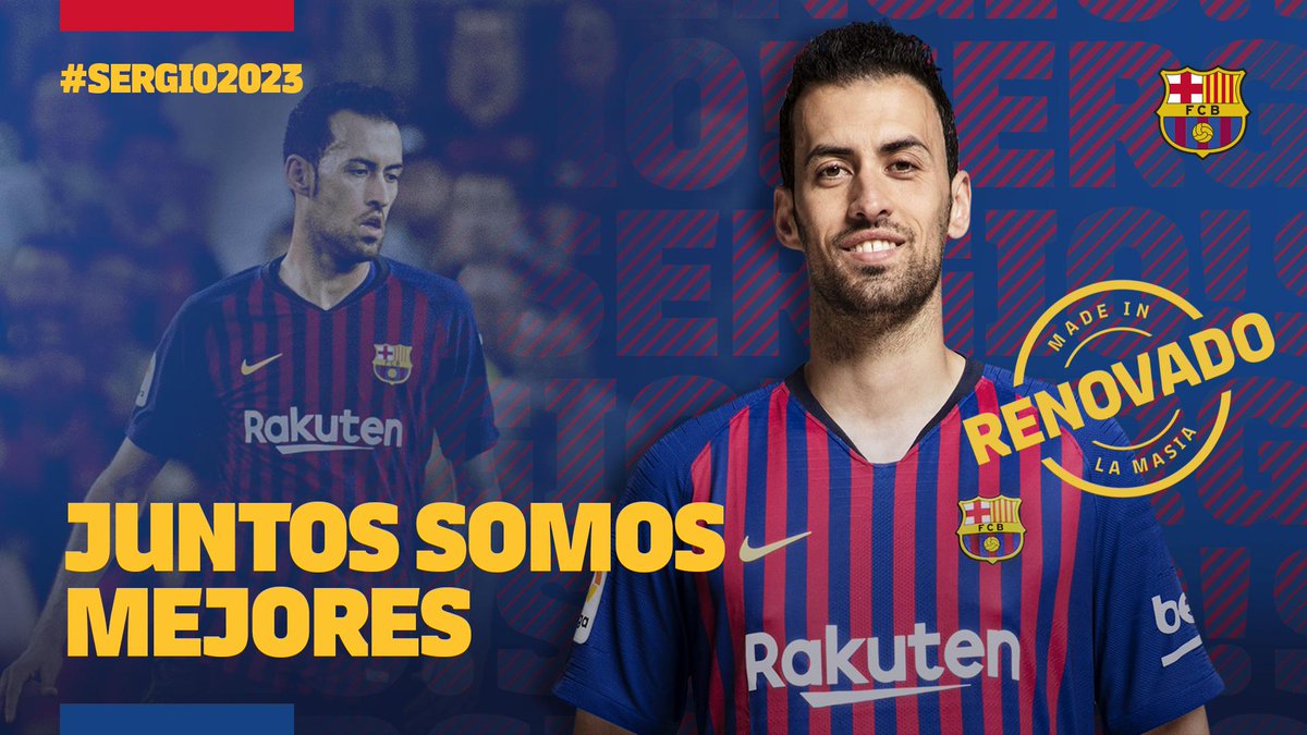 Busquets renueva hasta 2023.