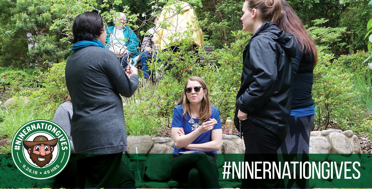 CLT_CLAS's tweet photo. The @unccharlotte Botanical Gardens is the green heart of the university, serving both campus & community. Thank YOU for helping to keep that heart beating strong w/ #NinerNationGives #unccharlotte #firstCLAS https://t.co/wioKKoAVQo https://t.co/lCe3k2qB2K