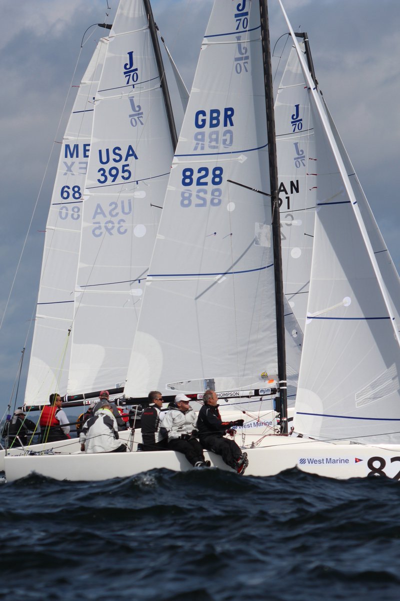Brookie65's tweet photo. Race 3 start line and weather mark approach @J70Worlds @J70Class @J70UKCA @RSrnYC #team_Brutus #Marblehead #Boston https://t.co/SYaCIdwfVV