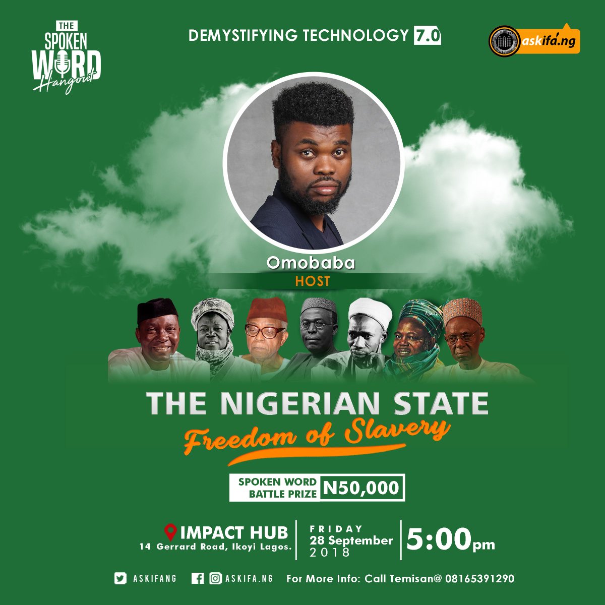 askifang's tweet photo. Meet the regular and ever Enigmatic Host; One of Nigerian Finest Comedians and a soken word Inductee @omobabacomedian for #DemystifyingTechnology 7.0 taking place tomorrow at 5PM, @impacthublagos 14 Gerrard Road, Ikoyi, Lagos https://t.co/QVejyvQDtf