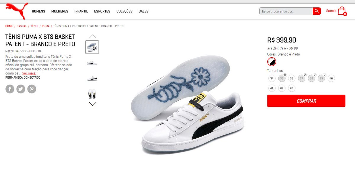 puma bts comprar