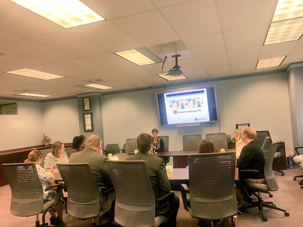 PAHumanServices's tweet photo. We’ve got some amazing folks in the room this morning to talk about addressing food insecurity: @dasherinc, @GPCAhunger, @thefoodtrust, @NewHopeHelps,
@centralpafb. Thank you for being here! #SNAPchallengePA https://t.co/LNlXgQxjVW