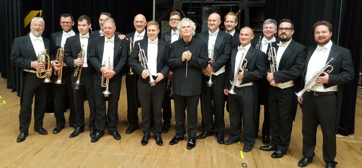 The final #Janacek performance from these magnificent trumpets! What a way to celebrate Gerry's final performance with the Orchestra. #byebyeGerry #LSOontour @SirSimonRattle