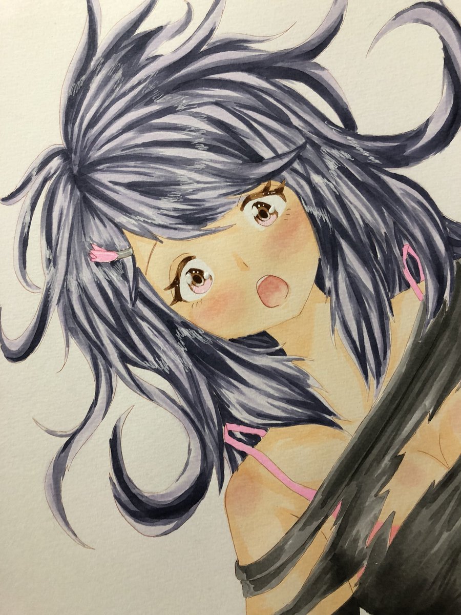 よしのさくら 12日低浮上 黒髪さくら描きました やはり黒はむずかしいよー でも斬新で偶にはアリかも コピック イラスト好きと繋がりたい オリキャラ