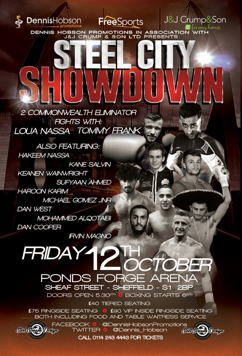 The_FightScene's tweet photo. Sheffield duo get live tv billing in title eliminators @Supertommyfrank @Dennis_Hobson @ShowboatRhodes @FreeSportsUK @commboxing https://t.co/Xf4ulgSfkO https://t.co/jpmjNDV9Au