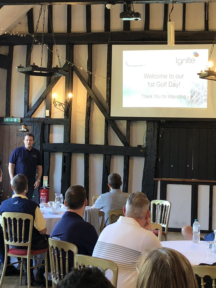 ignitetelecoms's tweet photo. And all the golfers are off! @ignitetelecoms first golf day so far is a fabulous success, beautiful weather, fantastic players and a stunning course at @OfficialMayland More pictures to follow! https://t.co/Fb9OA9AtFZ