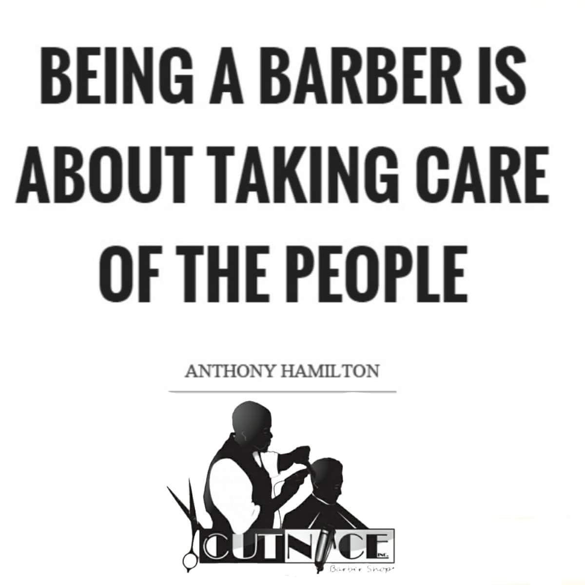 CutNice1's tweet photo. "Being a Barber is about taking care of the people." -Anthony Hamilton

#CutNice #BarberLife #BarberShop #Haircuts #BeardTrims #StraightShaves #CustomCuts #MustacheTrim #SkilledBarbers #RadfordVA #NewRiverValley #VirginiasFinest #Appointments #Walkins https://t.co/OPBGPAlcPU