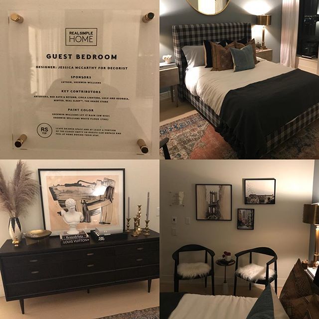 lovethispiece's tweet photo. Such a great evening last night at the Real Simple Idea Home event in Brooklyn. The guest bedroom was my favorite room. Designed by the very talented Jessica McCarthy from Decorist. I love the bold plaid bed paired with the vintage Turkish rug. So chic! … https://t.co/M0tKudqG1R https://t.co/r8CKYRLaP2