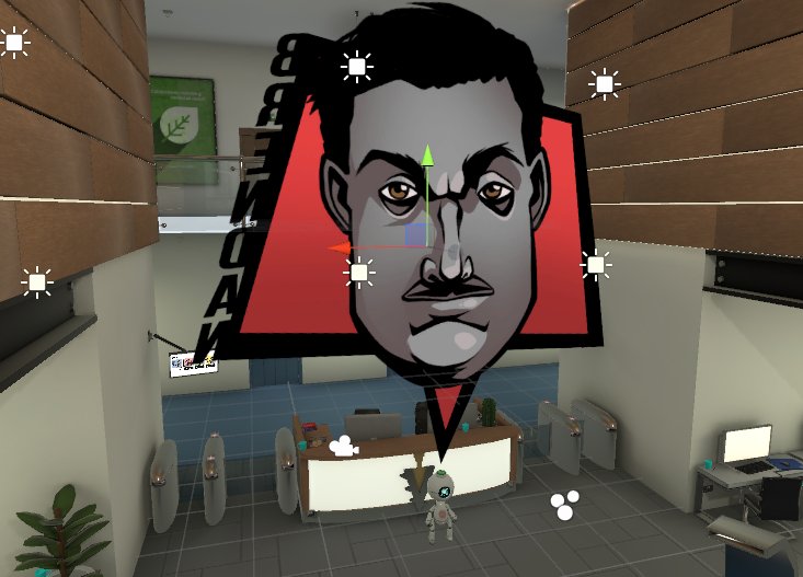XMPTGames's tweet photo. The first version of scaling the speech bubble based on distance to player didn't go so well! #Indiedev #OutOfContextDev https://t.co/pFvCpTE15c